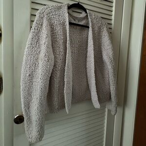 Barefoot Dreams Cream Textured Knit Sweater